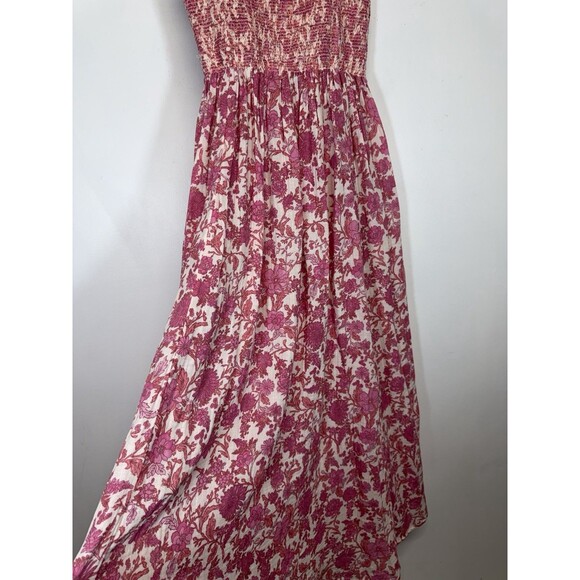 Free People  Women’s Sweet Nothings Midi Dress Women's Pink Floral Cotton Sz S - Picture 10 of 16